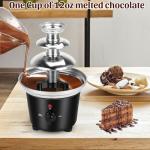 Chocolate Fountain Machine - VAlinks 3 Tiers Electric Melting Machine Fountain, Mini Stainless Steel Chocolate Fondue Fountain for Parties, Melts Cheese, BBQ Sauce, Liqueurs