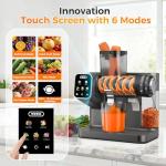 WETIE Cold Press Juicer, Slow Masticating Juicers Machines with Touch Screen, Adjustable Juicing Pressure, 99% Juice Yield, 3.54'' Wide Chute Juicer Extractor, Easy to Clean with Brush & Recipes