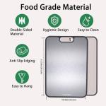 Luersaka Stainless Steel Cutting Boards for Kitchen, 304 Steel + Wheat Straw PP, Double Sided, Easy to Clean, Non Slip with Handle, Dishwasher Safe, 15 x 10 Inch, 1Pcs