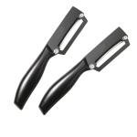 Fruit And Vegetable Peelers Multi-functional Peeler Stainless Steel Vegetable Potato Carrot Grater Fruit Tools Kitchen Accessories Kitchen Tools(Black 2pcs)