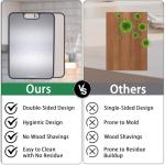 Luersaka Stainless Steel Cutting Boards for Kitchen, 304 Steel + Wheat Straw PP, Double Sided, Easy to Clean, Non Slip with Handle, Dishwasher Safe, 15 x 10 Inch, 1Pcs