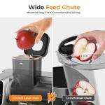 WETIE Cold Press Juicer, Slow Masticating Juicers Machines with Touch Screen, Adjustable Juicing Pressure, 99% Juice Yield, 3.54'' Wide Chute Juicer Extractor, Easy to Clean with Brush & Recipes