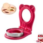 CHICHAUS Uncrustable Sandwich Maker,Sandwiches Pocket Circle Shape 3.7Inch Sandwich Cutter and Sealer,Sandwich Cutter for Kids Breakfast and lunchboxes (Rose Red)