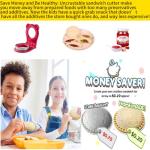 CHICHAUS Uncrustable Sandwich Maker,Sandwiches Pocket Circle Shape 3.7Inch Sandwich Cutter and Sealer,Sandwich Cutter for Kids Breakfast and lunchboxes (Rose Red)