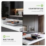 AMZCHEF Induction Cooktop 2 Burners 1800W, Built-in & Countertop Electric Cooktop with 9 Power Levels, 110V-120V Double Induction Stove with Plug, 99-min Timer, Safety Lock, Ceramic Glass