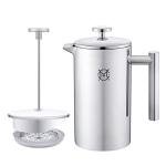 MAGICAFÉ French Press Coffee Maker – Single Serve 1 Cup Small Stainless Steel Thermal Double Walled French Press 350ML/12OZ