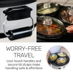 HomeCraft HCRTSCO15SS Triple Round Oval 1.5 Quart Stainless Steel Cooker Buffet with Adjustable Temperature Control, Removable Lids & Spoon Rests, Perfect for Dinner, Appetizers