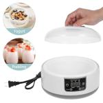 CATIEBYE Automatic Yogurt Maker Machine with 1.2l Capacity, Lcd Digital Display, 36-hour Timer and Temperature Control, 5 Individual Yogurt Cups, Electric Fermentation Appliance for Family