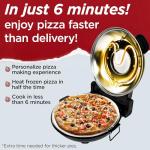 CULINARY CHEF Electric Pizza Oven with Ceramic Stone, Viewing Window, Adjustable Heat Control, Timer and 1200W Baking Power, DIY Homemade Pizzeria, Large 12” Pie Capacity (Black)