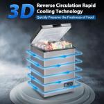 Chest Freezer, 7 Cubic Feet Deep Freezers Top Door with Removable Basket, 7 Temperature Control Energy Saving for Home Office Apartment Commercial Shop Bar Indoor Use, Grey