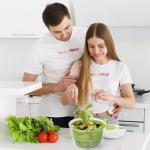 DoubleWave Salad Spinner | Spin & Dry Fruits, Vegetables & Greens Fast | Lettuce Washer with Dual Drain Holes | BPA-Free, Easy to Clean | 5.3 Quart Large Capacity