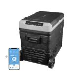 Frigidaire, 51 Qt. Portable Convertible Electric Refrigerator/Freezer Trolley-With App, Dual Zone, Black