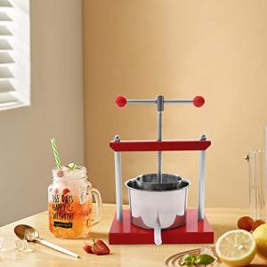 Cheese Tincture Herb Fruit Wine Manual Press,0.8 Gallon Manual Juice Maker,Stainless Steel Barrels Press Machine,Apple Grape Berry Vegetables Crusher Olive Oil Cider Wine Making Press,Honey Presser