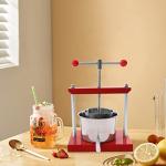 Cheese Tincture Herb Fruit Wine Manual Press,0.8 Gallon Manual Juice Maker,Stainless Steel Barrels Press Machine,Apple Grape Berry Vegetables Crusher Olive Oil Cider Wine Making Press,Honey Presser