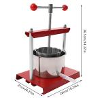 Cheese Tincture Herb Fruit Wine Manual Press,0.8 Gallon Manual Juice Maker,Stainless Steel Barrels Press Machine,Apple Grape Berry Vegetables Crusher Olive Oil Cider Wine Making Press,Honey Presser