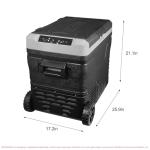 Frigidaire, 51 Qt. Portable Convertible Electric Refrigerator/Freezer Trolley-With App, Dual Zone, Black