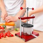 Cheese Tincture Herb Fruit Wine Manual Press,0.8 Gallon Manual Juice Maker,Stainless Steel Barrels Press Machine,Apple Grape Berry Vegetables Crusher Olive Oil Cider Wine Making Press,Honey Presser