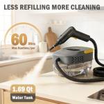 Entalva 1.69 Quart Portable Steam Cleaner for Home
