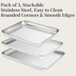 Stainless Steel Baking Sheet Set of 3 Sizes