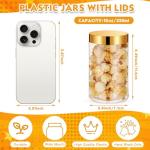 Patelai 4 Pack Round Leak-Proof Plastic Jars