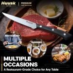 Huusk 8-Piece Japanese Steak Knife Set