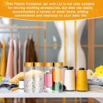 Patelai 4 Pack Round Leak-Proof Plastic Jars