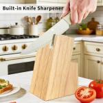 XANAPON Ergonomic Kitchen Knife Set with Sharpener