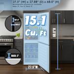 Summit 28" Energy Star Bottom Freezer Refrigerator