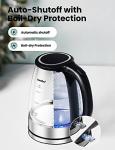 COMFEE' Cordless Glass Electric Tea Kettle 1.7L