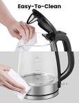COMFEE' Cordless Glass Electric Tea Kettle 1.7L