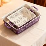 Ceramic Casserole Dish Set with Handles - 2 Pack