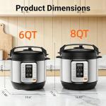 Simple Deluxe 6QT Electric Pressure Cooker & Multi Cooker