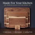 Non-Toxic Acacia Cutting Board Set with Stand