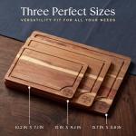 Non-Toxic Acacia Cutting Board Set with Stand
