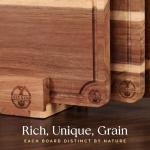 Non-Toxic Acacia Cutting Board Set with Stand