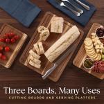 Non-Toxic Acacia Cutting Board Set with Stand