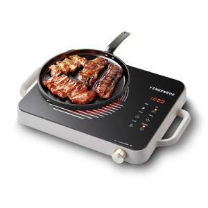 YINGENKOE 1800W Electric Burner with Ceramic Cooktop