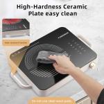 YINGENKOE 1800W Electric Burner with Ceramic Cooktop
