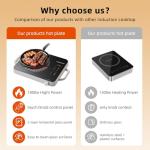 YINGENKOE 1800W Electric Burner with Ceramic Cooktop