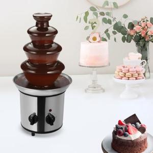 61oz 4-Tier Chocolate Fountain & Cheese Warmer