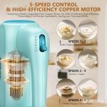 BAIGELONG 5-Speed Hand Electric Mixer with Attachments