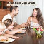 Pasta Maker with Adjustable Thickness and Dual Rollers