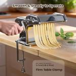 Pasta Maker with Adjustable Thickness and Dual Rollers