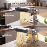 Pasta Maker with Adjustable Thickness and Dual Rollers