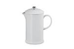Le Creuset White Stoneware Coffee Press 1L