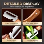 Ultra-Sharp Vegetable Peeler with Wooden Handle (2 Pcs)