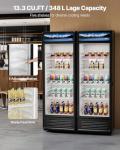 VEVOR 13.3 CU.FT Glass Door Beverage Cooler