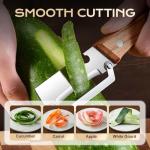 Ultra-Sharp Vegetable Peeler with Wooden Handle (2 Pcs)
