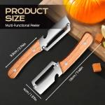 Ultra-Sharp Vegetable Peeler with Wooden Handle (2 Pcs)