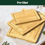 3-Piece Bamboo Cutting Board Set for Kitchen